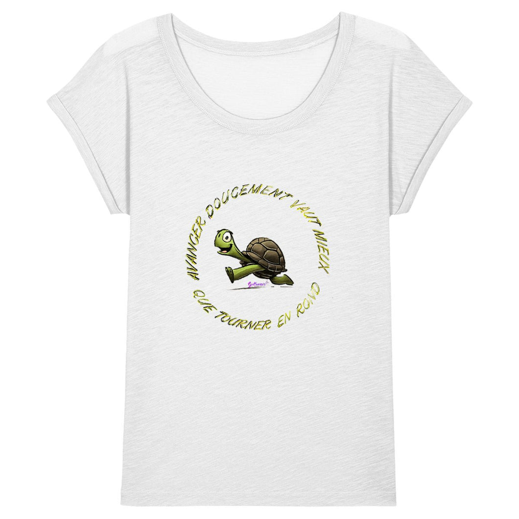 T-SHIRT SLUB FEMME Tortue